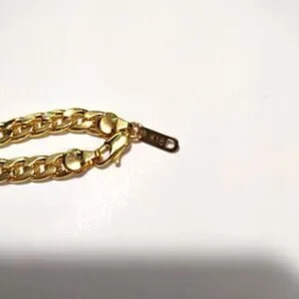 18k Gold Plated Necklace Cuban Chain Christmas Birthday Valentines Gift
